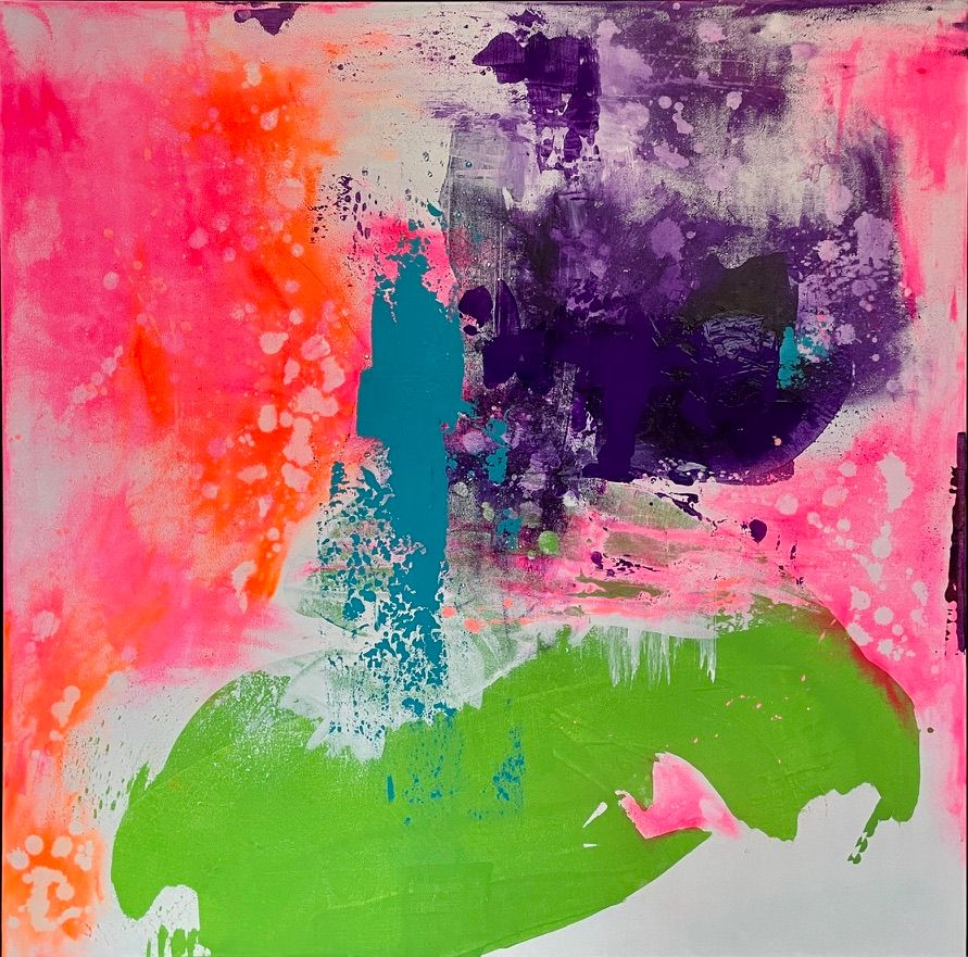 Acryl auf Leinwand - HAPPY NEW YEAR - 100X100