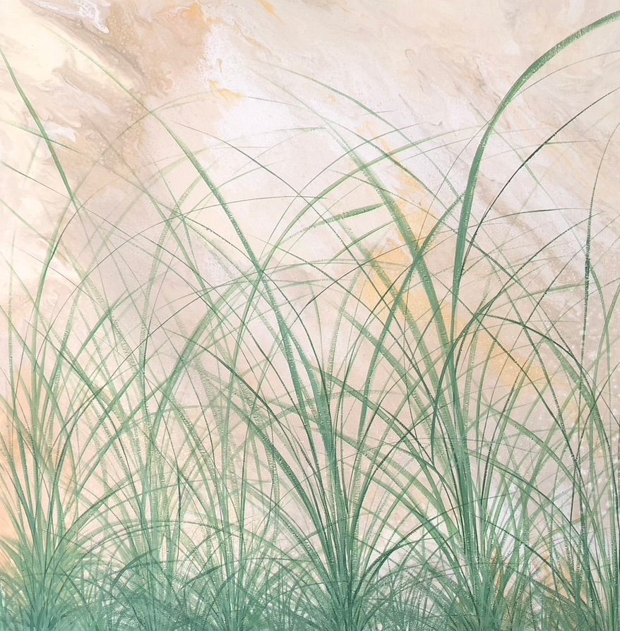 Acryl auf Leinwand - STRANDHAFER 100X100