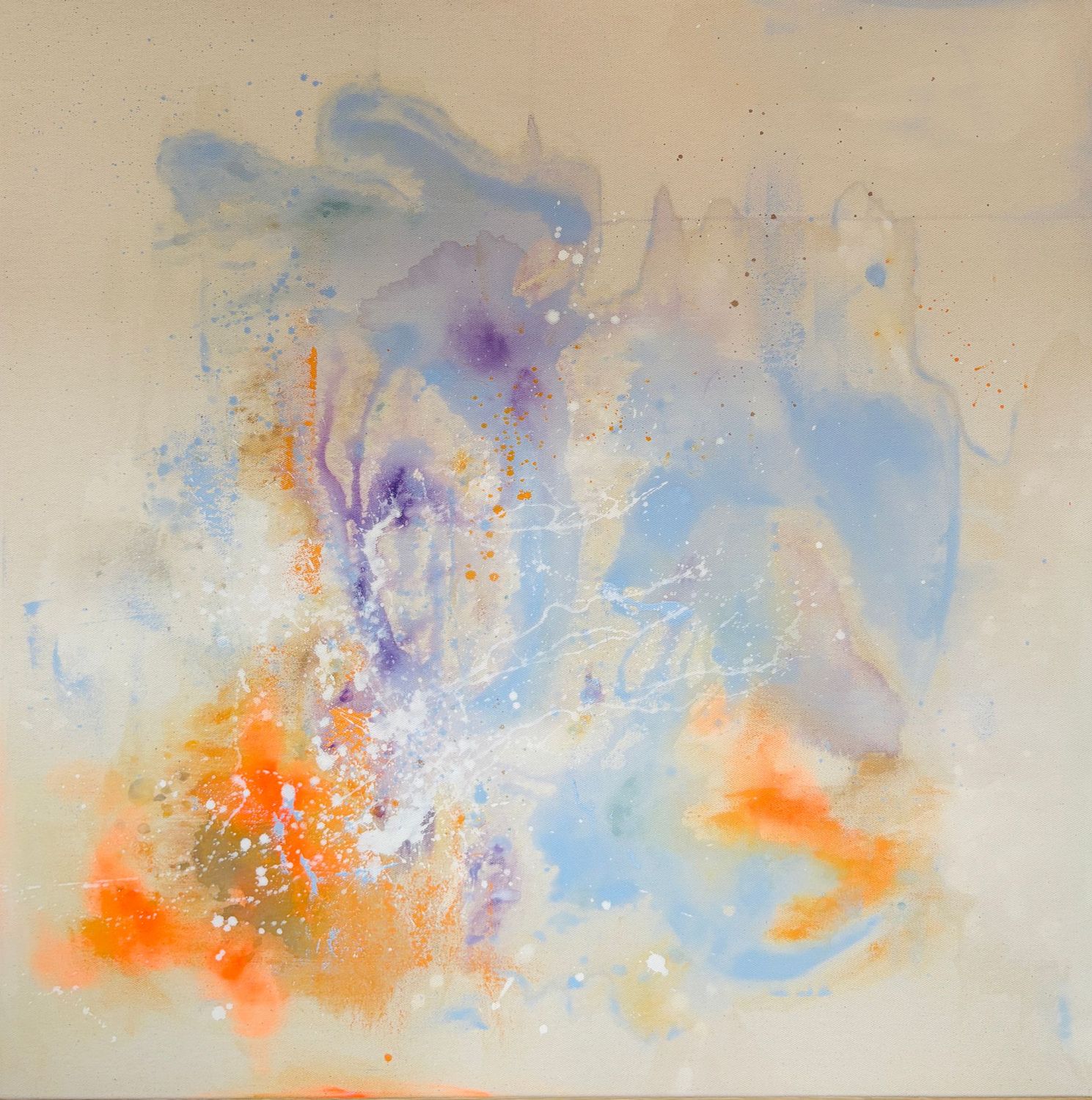 Acryl auf Leinwand - tanzender Funke