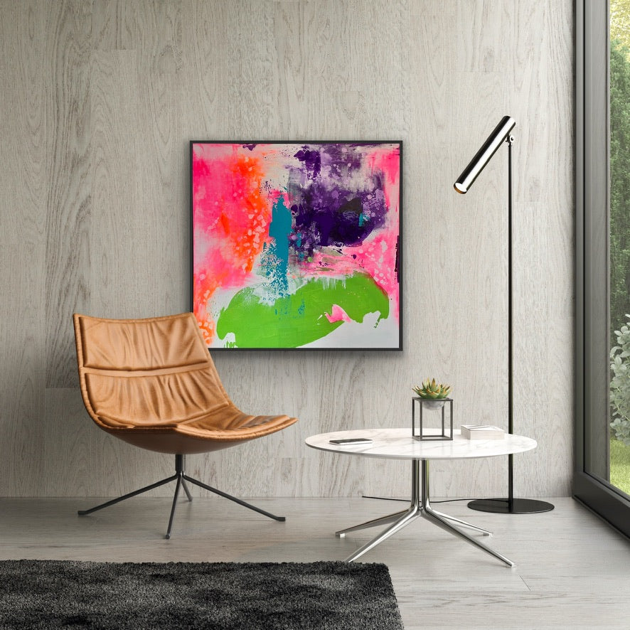 Acryl auf Leinwand - HAPPY NEW YEAR - 100X100