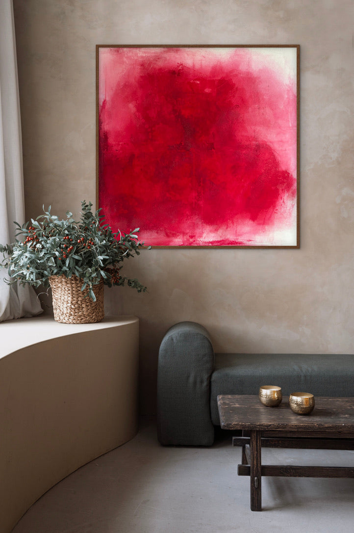 Acryl auf Leinwand - raspberry