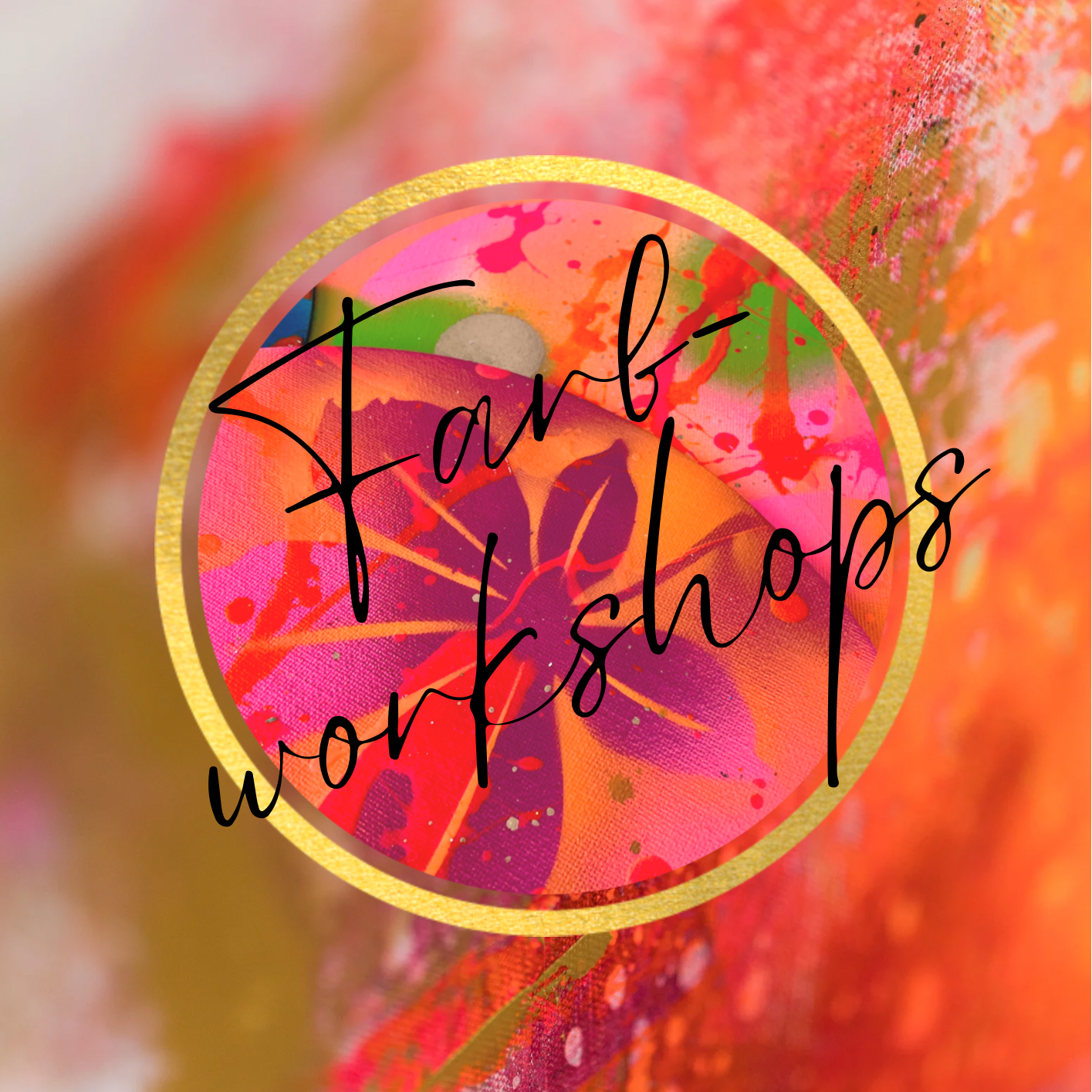 Einladendes Motiv für den Farbworkshop der Kieler Künstlerin Diana Gumz. Gemeinsames intuitives Malen im Atelier in Kiel.