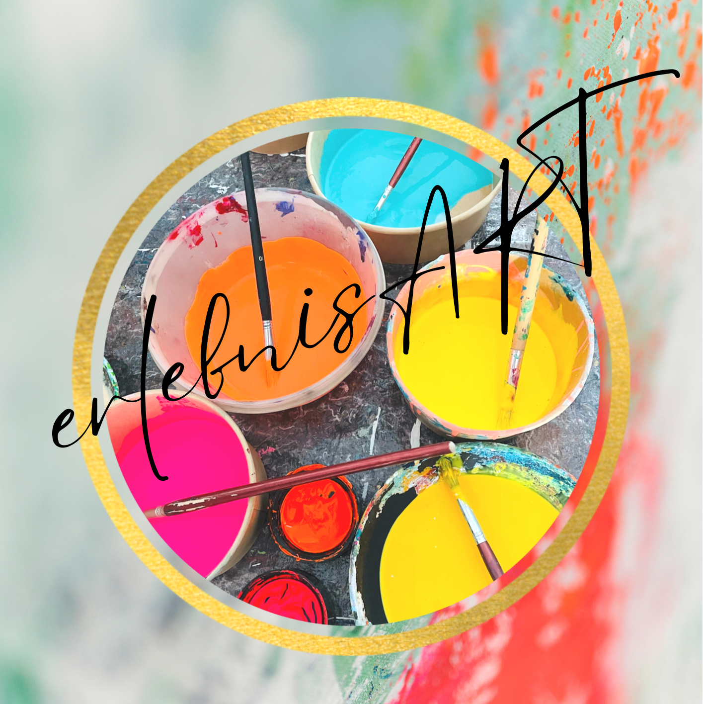 Eindrücke vom Gruppen-Workshop erlebnisART in Kiel. Gemeinsames Malen für Junggesellenabschiede, Teamevents und Geburtstage im Atelier von Diana Gumz.