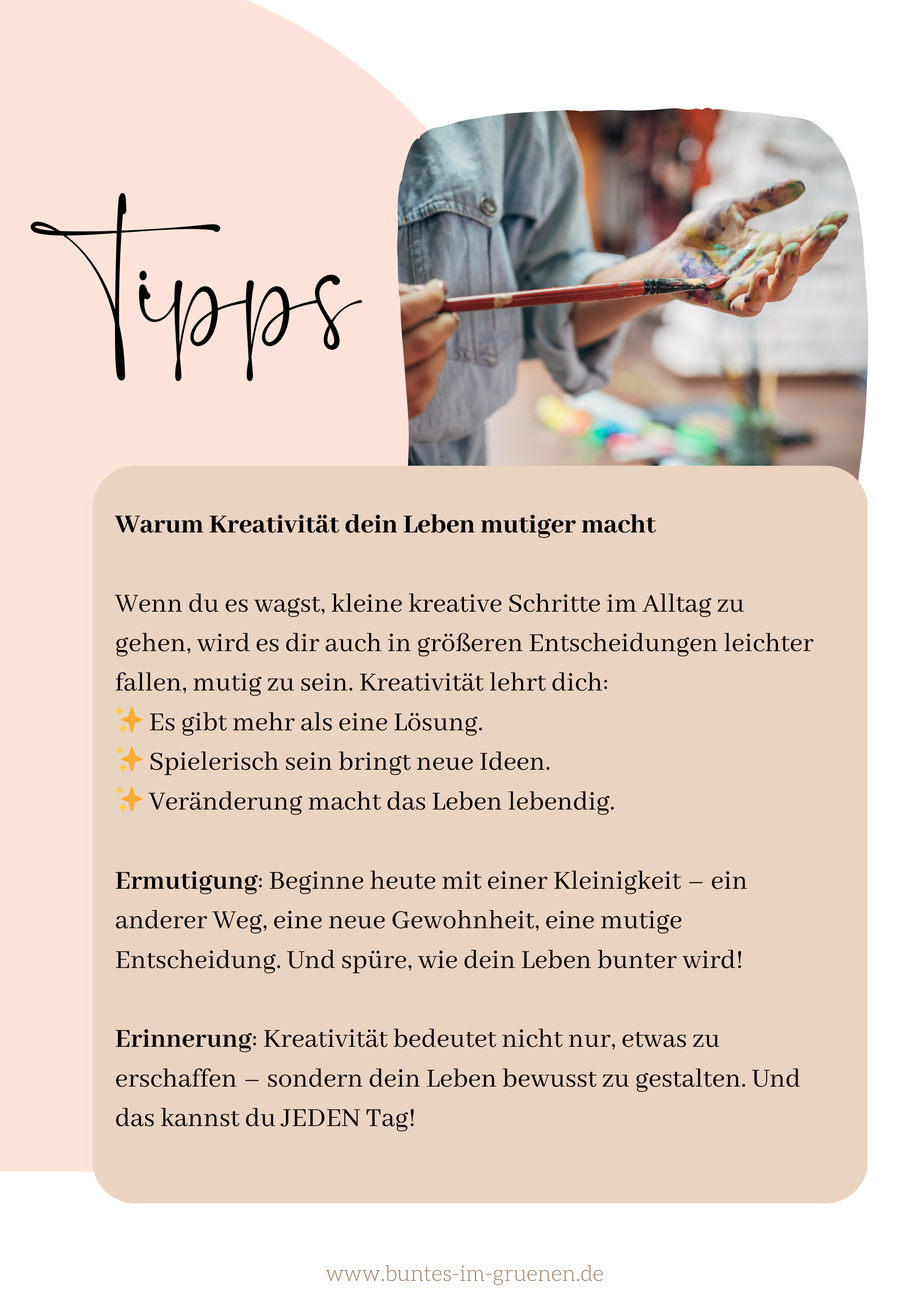 Blick ins Innere des Kreativ-Workbooks: Praktische Übungen und Reflexionsfragen für mehr kreativen Flow.